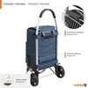 Meister boodschappenwagen, blauw, 54 + 5 liter – Opvouwbare Productafbeelding-voorbeeld 9
