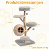 COSTWAY Kraboom, 134 cm, 5-laags kraboom met hol, Productafbeelding-voorbeeld 2