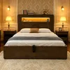 Flieks Hydraulisch houten bed, eenpersoonsbed 140x200 cm Productafbeelding-voorbeeld 3