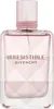 A clear, front-facing studio shot of a bottle of Givenchy Irresistible Very Floral Eau de Parfum. Voir les images du produit