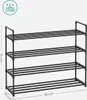 Schuhregal - 4 Ebenen - Metall - 92x73x30 cm - schwarz Produktbild-Vorschau 6