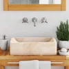 A bathroom sink with a faucet and accessories. Podgląd zdjęcia produktu