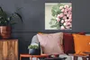 MuchoWow® Poster Ein großes Buch mit rosa Rosen liegt auf Produktbild-Vorschau 3