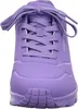 A close-up front view of a purple Skechers sneaker. Náhled obrázku produktu