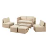 Juskys Polyrattan Gartenmöbel Set Salou - Lounge für 6 Produktbild-Vorschau 9