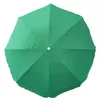 A top-down view of an open green umbrella. Voir les images du produit