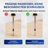 Comparison of screwdriver use on wood, showing correct and incorrect methods. Anteprima dell’immagine prodotto