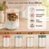 VINATO 4er Set 350ml Overnight Oats Gläser, Glasbehälter Produktbild-Vorschau 2