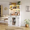 okwish Sideboard,Kommode,Barschrank mit LED-Beleuchtung und Produktbild-Vorschau 11