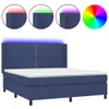 The Living Store Boxspringbett mit Matratze & LED Blau Produktbild-Vorschau 3