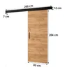 Posuvné dveře s černým úchytem SALOME 2 - 80 cm, kašmír / Náhled obrázku produktu 3