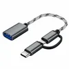 H79 USB-C & Micro-USB auf USB 3.0 Buchse OTG Adapter Kabel Produktbild-Vorschau 1