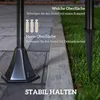 Outsunny Solar Laterne Gartenlaterne Gartenleuchte mit LED Produktbild-Vorschau 8