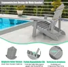 COSTWAY Sedia Adirondack con portabicchieri, sedia da Anteprima dell’immagine prodotto 4