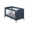 A blue and white patterned baby travel cot is shown against a white background. Anteprima dell’immagine prodotto