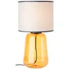 BRILLIANT gelbe Tischlampe mit grauem Stoff-Schirm HYDRA | Produktbild-Vorschau 3