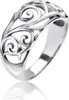MATERIA Damen Ring floral 925 Sterling Silber antik breit Produktbild-Vorschau 1