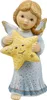 A ceramic figurine of an angel holding a star. Produktbild-Vorschau