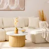 Konferenční stolek HOMELYA, Ø 70 x 40 cm, béžový Náhled obrázku produktu 2