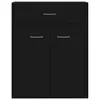 A black cabinet with one drawer and two doors. Produktbild-Vorschau