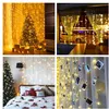 Collage of four images showing Christmas decorations and room decor with string lights. Produktbild-Vorschau