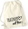 Huuraa Turnbeutel Trainer mit Herz 12 Liter Natural Produktbild-Vorschau 1