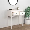 vidaXL Konzolový stolek bílý 70x35x75 cm Masivní borovicové Náhled obrázku produktu 2