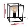 Lampe de table BRILONER LEUCHTEN BOX, 40 W, IP20, noir, Voir les images du produit 6