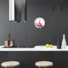 Glasuhr Wanduhr Küchenuhr Echt-Glas 30fi cm Tulpen Blumen Produktbild-Vorschau 3
