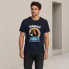 Camiseta para hombre, color azul marino, con el texto Vista previa de la imagen del producto 3