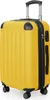 A yellow suitcase with black accents and wheels, shown from a front-diagonal angle. Anteprima dell’immagine prodotto