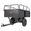 A black VEVOR utility trailer with two wheels and a hitch is shown against a white background. Produktbild-Vorschau