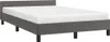 The Living Store Bettgestell mit Kopfteil Grau 120x190 cm Produktbild-Vorschau 2