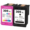 Two ink cartridges, one pink and one black, are shown side-by-side against a white background. Produktbild-Vorschau