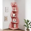 Eckregal 5 Stufen 178 cm Rosa Organizer Bücherregal Produktbild-Vorschau 8