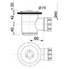 Duschsiphon Chrom von oben gereinigt 50 mm Produktbild-Vorschau 2