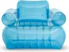 A transparent blue inflatable armchair is shown against a white background. Produktbild-Vorschau