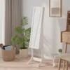 Voľne stojace zrkadlo, biele 34x37x146 cm Náhľad obrázku produktu 2