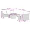 9-tlg. Garten-Sofagarnitur mit Kissen Beige Poly Rattan Produktbild-Vorschau 3