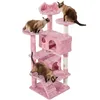 Yaheetech 138 cm H Kratzbaum Kletterbaum Katzenbaum mit 3 Produktbild-Vorschau 9