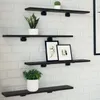 vidaXL Ripiano 4 pezzi Nero 60 x 10 x 1,5 cm Materiale Anteprima dell’immagine prodotto 2