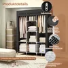 Kleiderschrank Stoff 130x170cm XL Faltschrank 8 Fächer 2 Produktbild-Vorschau 6