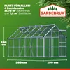 GARDEBRUK® Gewächshaus Aluminium 7,2m² 380x190cm inkl. 4 Produktbild-Vorschau 3