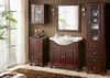A bathroom vanity set with a sink, mirror, and storage cabinets. Podgląd zdjęcia produktu