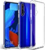 A clear, professional studio shot of a transparent phone case with a Huawei Nova 5T phone inside. Produktbild-Vorschau