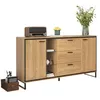 Sideboard - Schwarz/Holz - 3 Schubladen & 16-Farben LED - Produktbild-Vorschau 11