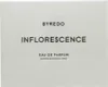 The image shows the front of a product box for Byredo Inflorescence Eau de Parfum. Anteprima dell’immagine prodotto