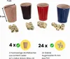 GICO 4 Stück Würfelbecher (echt Leder) bunt (9 cm) mit 6 Produktbild-Vorschau 2