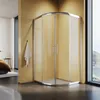 SONNI čtyřhranný rohový vstup 100x100 cm kulatý sprchový Náhled obrázku produktu 1
