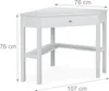 Bureau d'angle Relaxdays, avec étagère et tiroir, peu Voir les images du produit 4